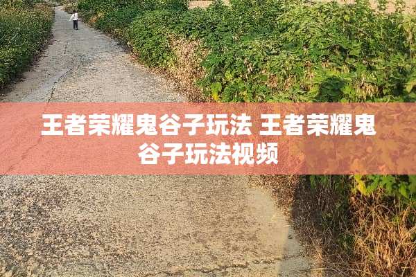 王者荣耀鬼谷子玩法 王者荣耀鬼谷子玩法视频