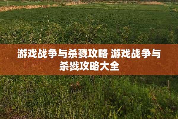 游戏战争与杀戮攻略 游戏战争与杀戮攻略大全