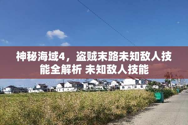 神秘海域4，盗贼末路未知敌人技能全解析 未知敌人技能