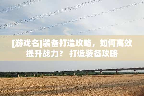 [游戏名]装备打造攻略，如何高效提升战力？ 打造装备攻略