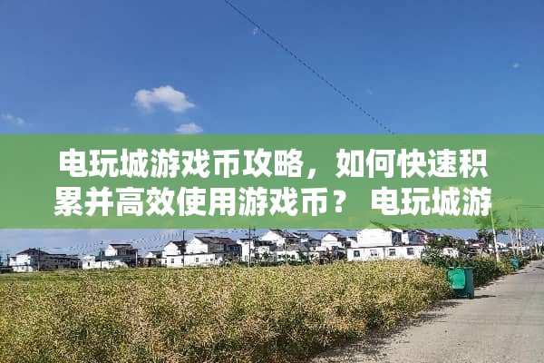 电玩城游戏币攻略，如何快速积累并高效使用游戏币？ 电玩城游戏币攻略