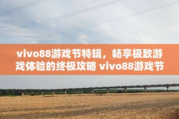 vivo88游戏节特辑，畅享极致游戏体验的终极攻略 vivo88游戏节攻略