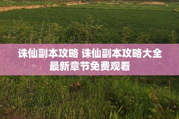诛仙副本攻略 诛仙副本攻略大全最新章节免费观看
