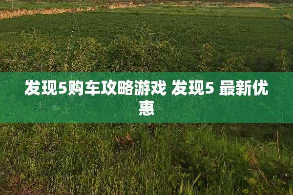 发现5购车攻略游戏 发现5 最新优惠