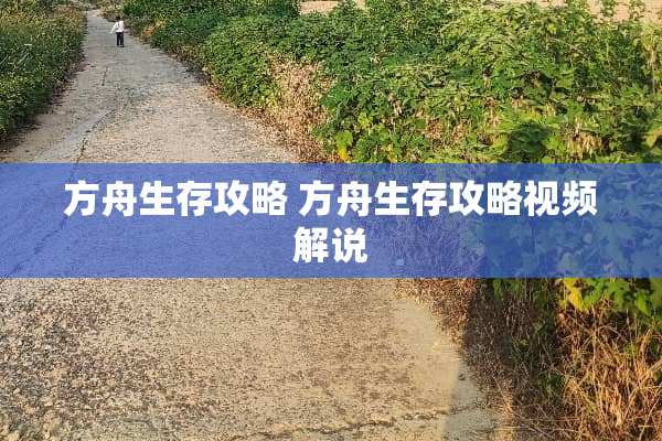 方舟生存攻略 方舟生存攻略视频解说