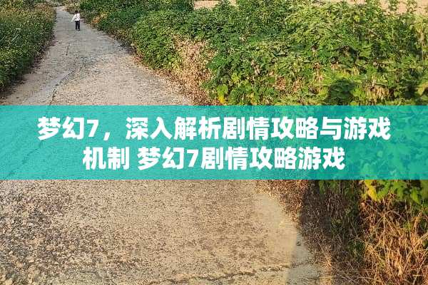 梦幻7，深入解析剧情攻略与游戏机制 梦幻7剧情攻略游戏