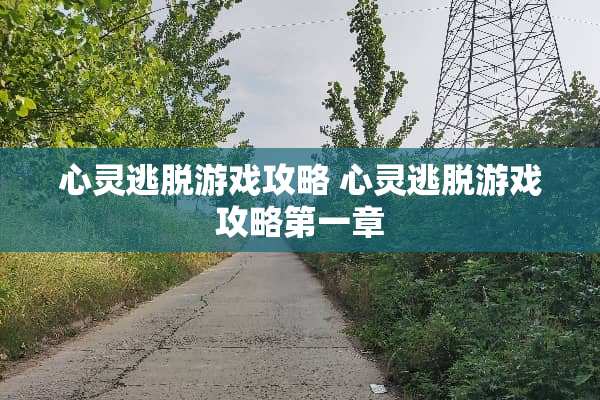 心灵逃脱游戏攻略 心灵逃脱游戏攻略第一章