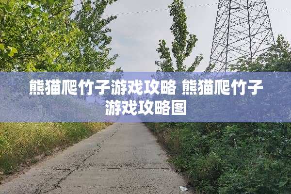 熊猫爬竹子游戏攻略 熊猫爬竹子游戏攻略图