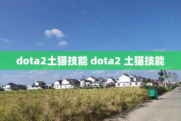 dota2土猫技能 dota2 土猫技能