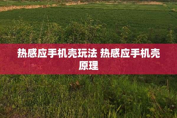 热感应手机壳玩法 热感应手机壳原理