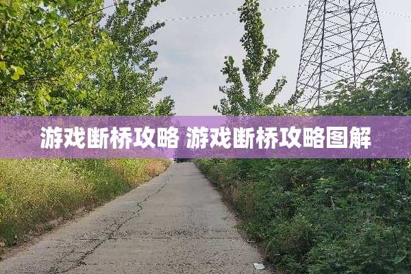 游戏断桥攻略 游戏断桥攻略图解