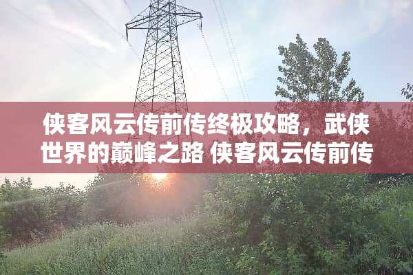 侠客风云传前传终极攻略，武侠世界的巅峰之路 侠客风云传前传攻略
