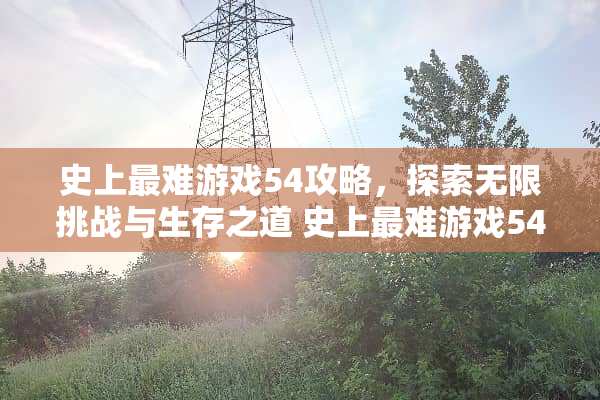 史上最难游戏54攻略，探索无限挑战与生存之道 史上最难游戏54攻略