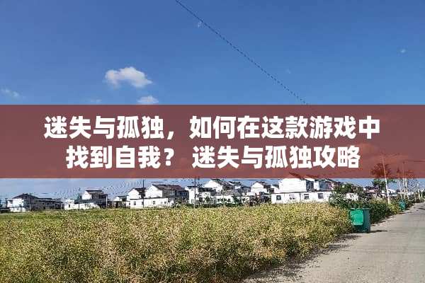 迷失与孤独，如何在这款游戏中找到自我？ 迷失与孤独攻略