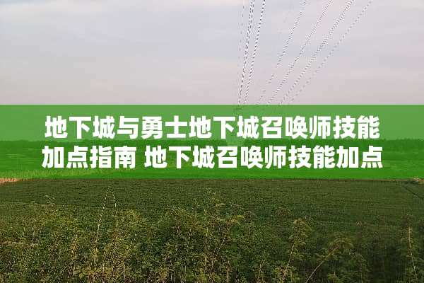 **城与勇士**城召唤师技能加点指南 **城召唤师技能加点