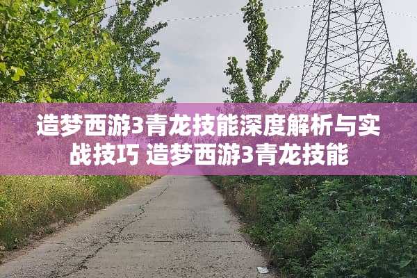 造梦西游3青龙技能深度解析与实战技巧 造梦西游3青龙技能