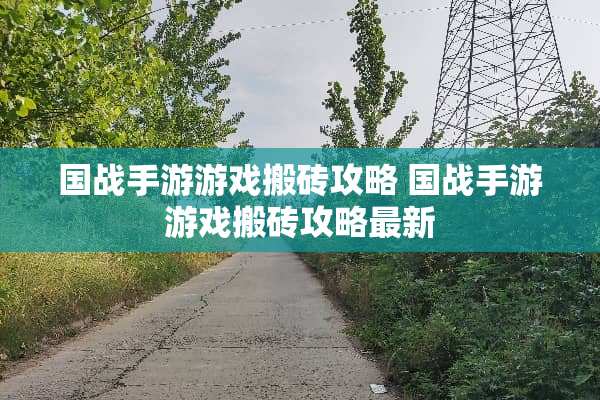 国战手游游戏搬砖攻略 国战手游游戏搬砖攻略最新