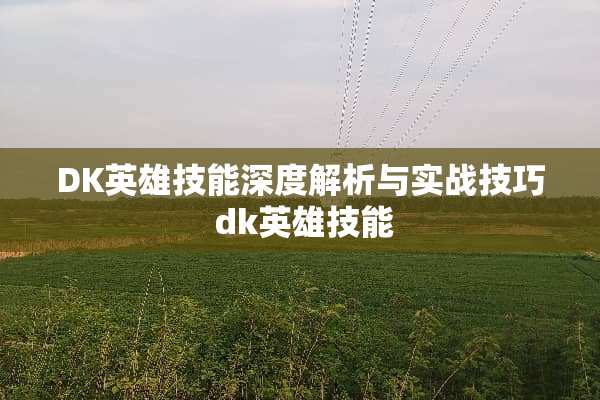 DK英雄技能深度解析与实战技巧 dk英雄技能
