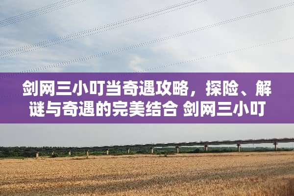 剑网三小叮当奇遇攻略，探险、解谜与奇遇的完美结合 剑网三小叮当奇遇攻略