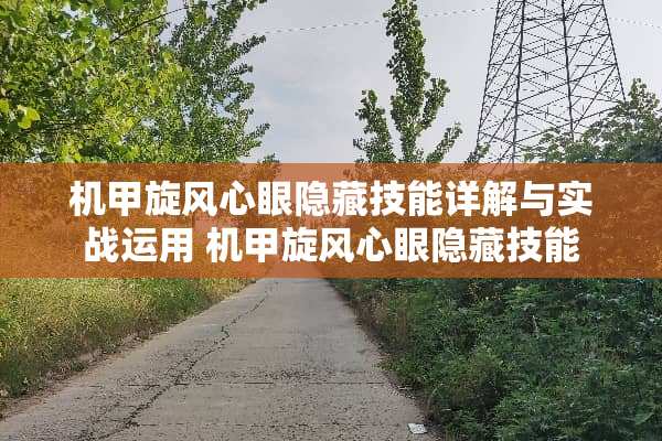 机甲旋风心眼隐藏技能详解与实战运用 机甲旋风心眼隐藏技能