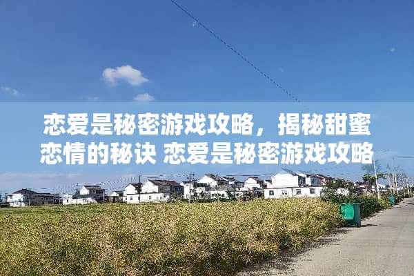 恋爱是秘密游戏攻略，揭秘甜蜜恋情的秘诀 恋爱是秘密游戏攻略