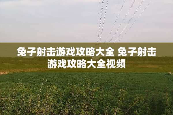 兔子射击游戏攻略大全 兔子射击游戏攻略大全视频