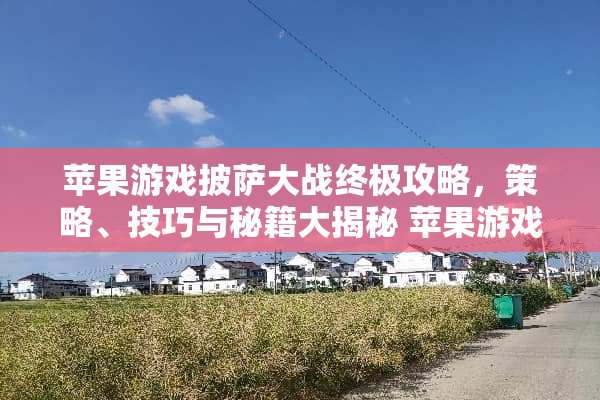 苹果游戏披萨大战终极攻略，策略、技巧与秘籍大揭秘 苹果游戏披萨攻略