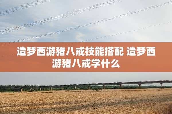 造梦西游猪八戒技能搭配 造梦西游猪八戒学什么