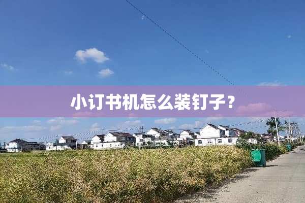 小订书机怎么装钉子？