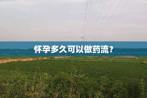 怀孕多久可以做药流？