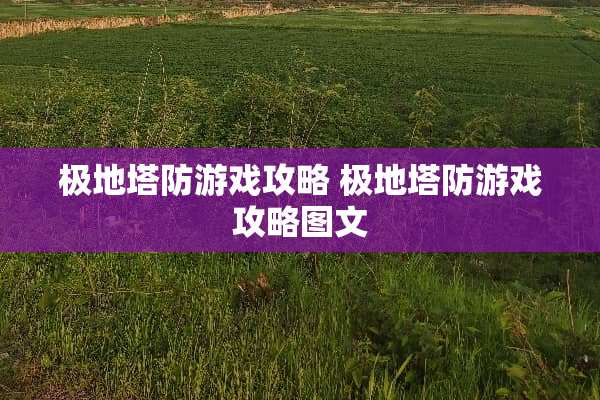 极地塔防游戏攻略 极地塔防游戏攻略图文