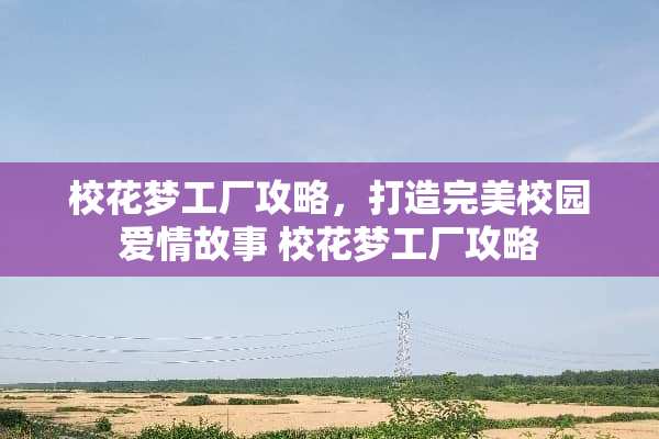 校花梦工厂攻略，打造完美校园爱情故事 校花梦工厂攻略