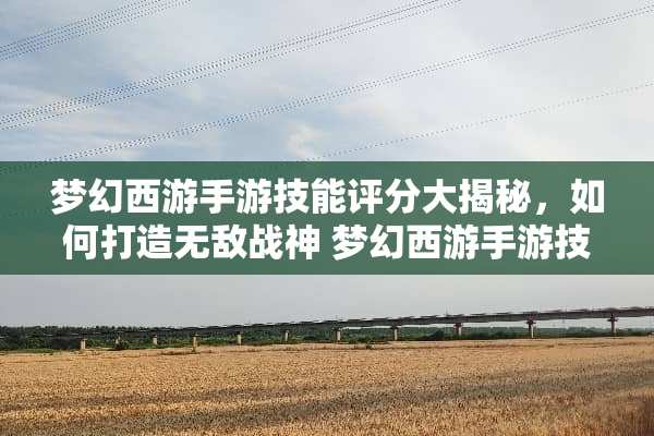 梦幻西游手游技能评分大揭秘，如何打造无敌战神 梦幻西游手游技能评分