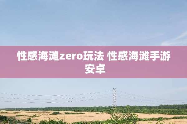 **海滩zero玩法 **海滩手游 安卓