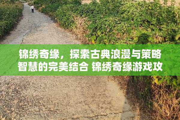 锦绣奇缘，探索古典浪漫与策略智慧的完美结合 锦绣奇缘游戏攻略
