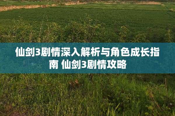 仙剑3剧情深入解析与角色成长指南 仙剑3剧情攻略