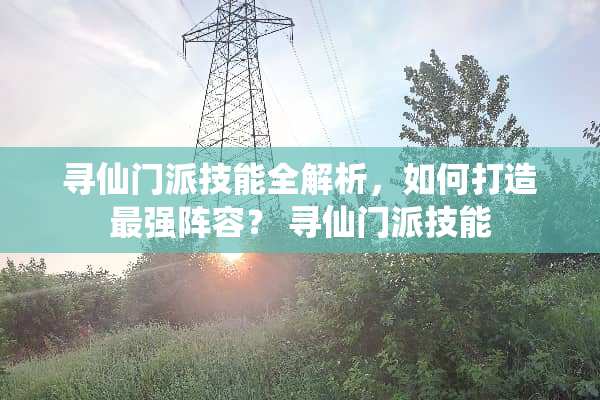 寻仙门派技能全解析，如何打造最强阵容？ 寻仙门派技能