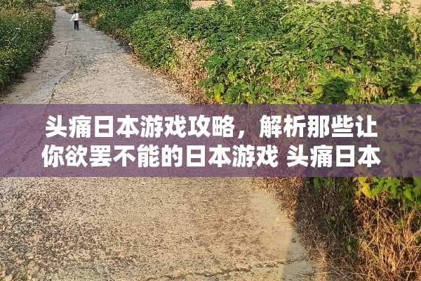 头痛日本游戏攻略，解析那些让你欲罢不能的日本游戏 头痛日本游戏攻略