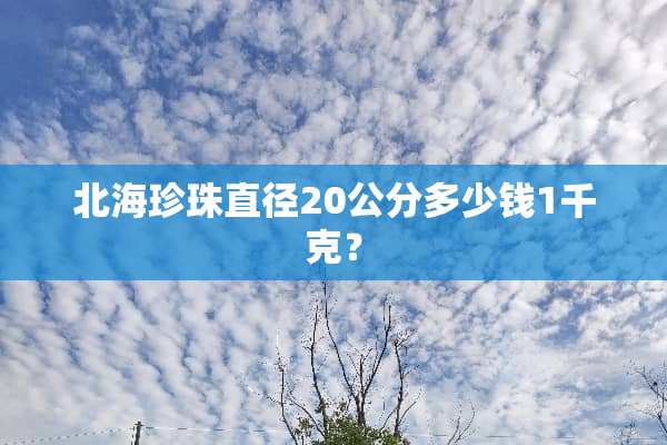 北海珍珠直径20公分多少钱1千克？