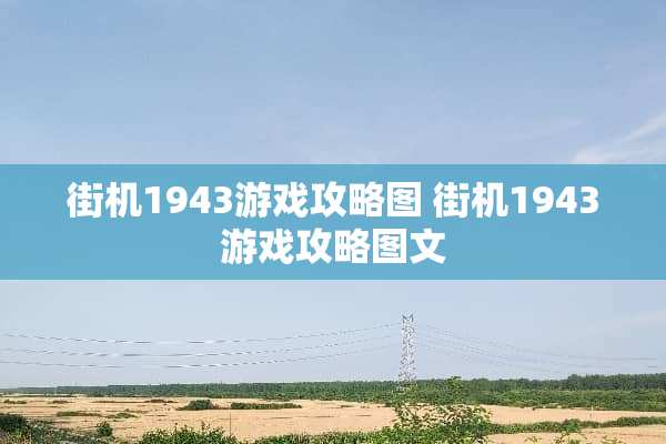 街机1943游戏攻略图 街机1943游戏攻略图文