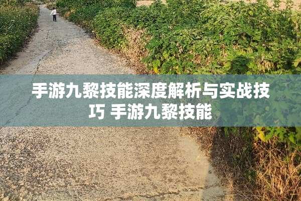 手游九黎技能深度解析与实战技巧 手游九黎技能