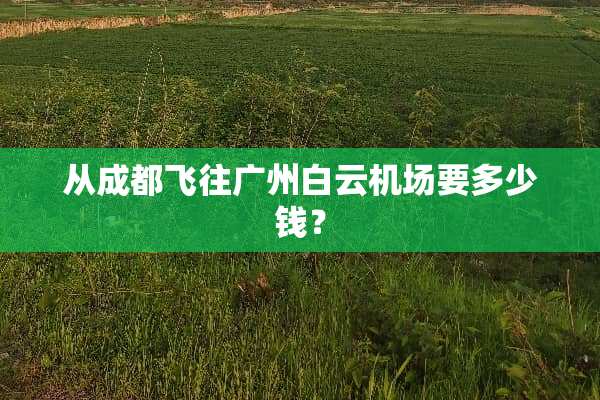 从成都飞往广州白云机场要多少钱？