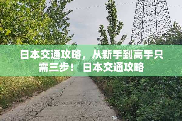 日本交通攻略，从新手到高手只需三步！ 日本交通攻略