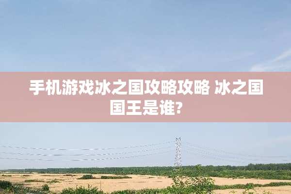 手机游戏冰之国攻略攻略 冰之国国王是谁?