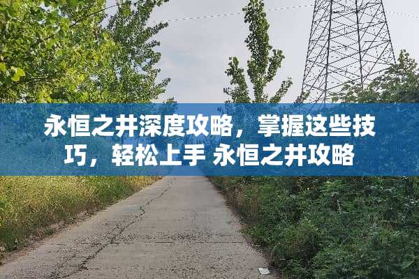 永恒之井深度攻略，掌握这些技巧，轻松上手 永恒之井攻略