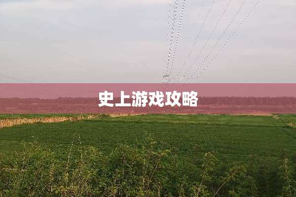 史上游戏攻略