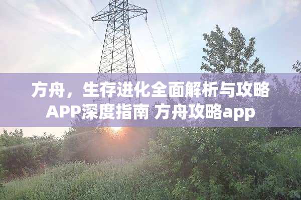 方舟，生存进化全面解析与攻略APP深度指南 方舟攻略app