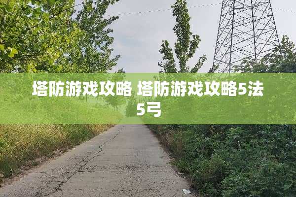 塔防游戏攻略 塔防游戏攻略5法5弓