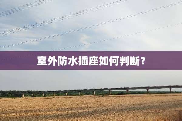 室外防水插座如何判断？