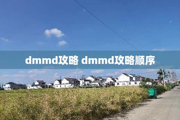 dmmd攻略 dmmd攻略顺序